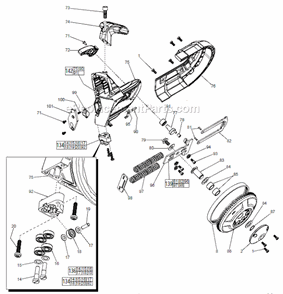 Page B Diagram and Parts List for 6232-20 D51A Milwaukee Band Saw