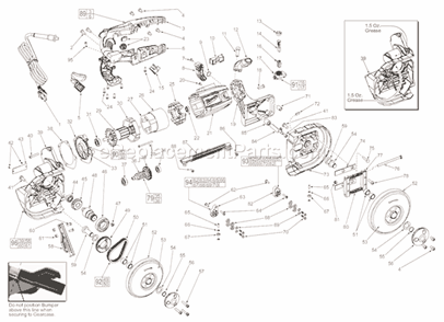 Page A Diagram and Parts List for 6232-6N SER C05A Milwaukee Band Saw