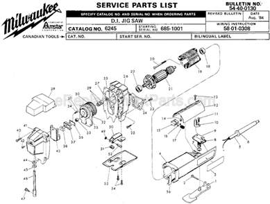 Part Location Diagram of 06-95-0338 Milwaukee 10-24UNC X 1/2