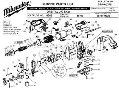Part Location Diagram of 14-20-0790 Milwaukee Speed Dial Assembly