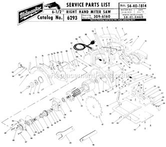 Part Location Diagram of 45-04-0480 Milwaukee Guard Bumper Screw