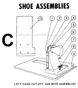 Page C Diagram and Parts List for 6297 SER 332-1301 Milwaukee Miter Saw