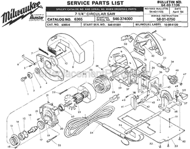 Part Location Diagram of 02-04-1748 Milwaukee Ball Bearing
