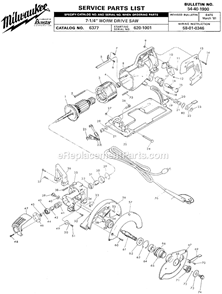 Part Location Diagram of 43-34-0300 Milwaukee outer flange
