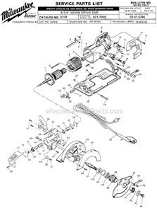 Part Location Diagram of 25-20-4737 Milwaukee Guard Cover PC