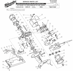 Part Location Diagram of 38-50-0070 Milwaukee Spindle Lh Thread