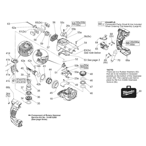 Fig-0 Diagram and Parts List for 5268-21 F82A Milwaukee Hammer Drill