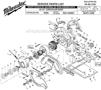 Part Location Diagram of 40-50-8350 Milwaukee Lower Guard Spring