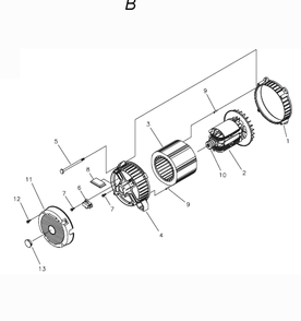 Fig-1 Diagram and Parts List for 4950-20  Milwaukee Generator