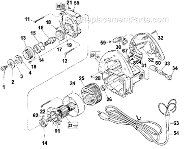 Page A Diagram and Parts List for 6465 SER 772B Milwaukee Circular Saw