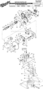 Part Location Diagram of 12-20-0090 Milwaukee Service Nameplate Kit