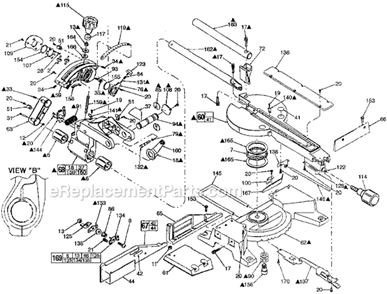 Part Location Diagram of 28-06-1055 Milwaukee Table Assy