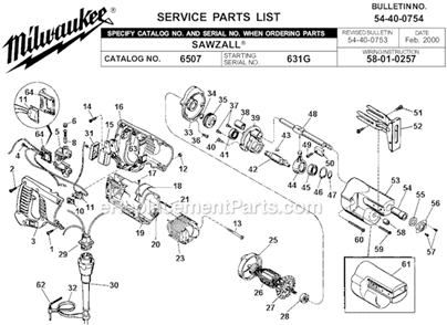 Part Location Diagram of 32-40-1925 Milwaukee Gear
