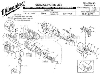 Part Location Diagram of 06-82-6070 Milwaukee 8-16 X 5/8