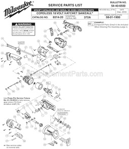 Part Location Diagram of 40-50-0766 Milwaukee Compression Spring