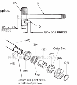 Page B Diagram and Parts List for 6515-50 SER 971C Milwaukee Reciprocating Saw