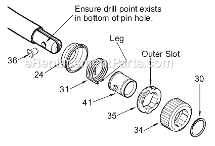 Page B Diagram and Parts List for 6515-50 SER 971D Milwaukee Reciprocating Saw