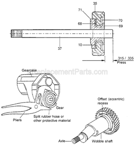 Page B Diagram and Parts List for 6518-75 SER 985A Milwaukee Reciprocating Saw