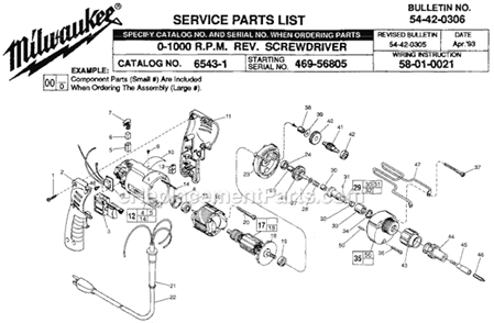 Part Location Diagram of 32-40-1613 Milwaukee Intermediate Gear
