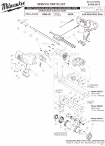 Part Location Diagram of 44-70-0310 Milwaukee Steel Plunger