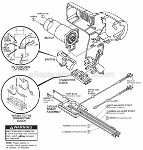 Page B Diagram and Parts List for 6560-51 SER 282A Milwaukee Caulking Gun