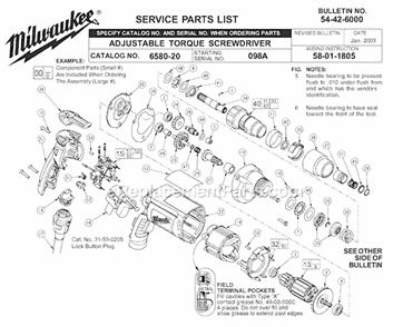 Part Location Diagram of 44-90-4280 Milwaukee Adjustment Ring