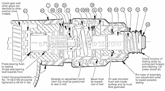 Page B Diagram and Parts List for 6580-20 SER 098A Milwaukee Electric Drill
