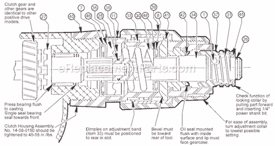 Page B Diagram and Parts List for 6581-20 SER 200A Milwaukee Electric Drill