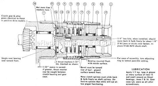 Page B Diagram and Parts List for 6583-1 SER 470-20000 Milwaukee Electric Drill