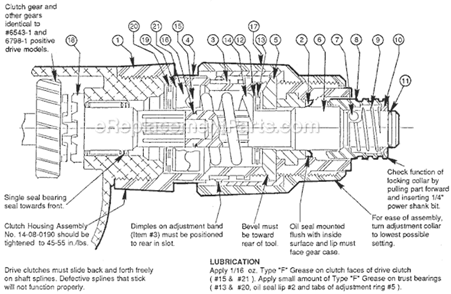 Page B Diagram and Parts List for 6583-1 SER 470-46500 Milwaukee Electric Drill