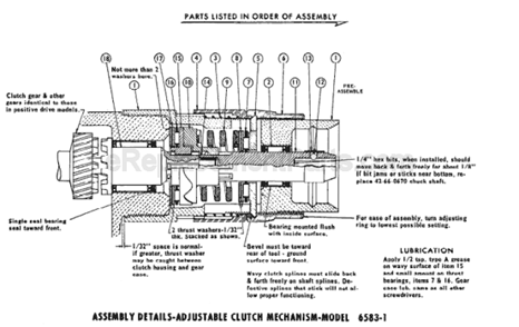 Page B Diagram and Parts List for 6583-1 SER 470-7811 Milwaukee Electric Drill