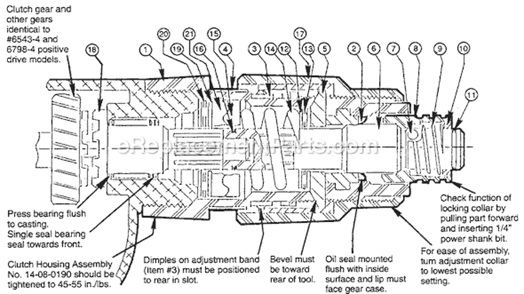 Page B Diagram and Parts List for 6583-1 SER 470A Milwaukee Electric Drill