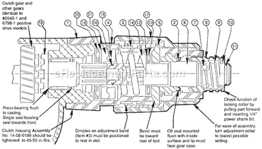Page B Diagram and Parts List for 6583-1 SER 470B Milwaukee Electric Drill
