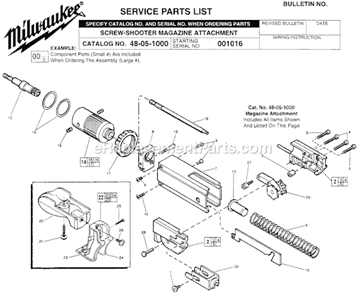 Page B Diagram and Parts List for 6701-20 SER 938A Milwaukee Electric Drill