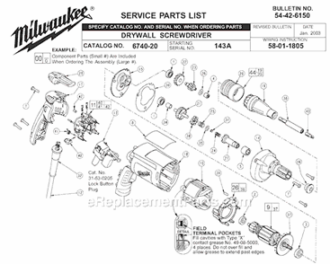 Part Location Diagram of 48-32-1040 Milwaukee #2 Phillips Insert Bit