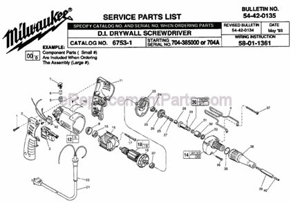 Part Location Diagram of 28-28-1910 Milwaukee Diaphragm-Finished