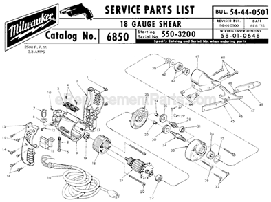 Part Location Diagram of 42-40-0521 Milwaukee Bushing