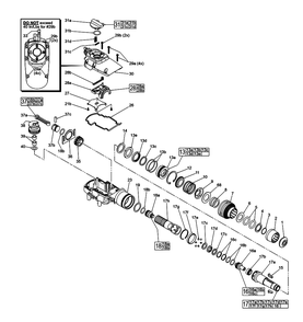 Fig-1 Diagram and Parts List for 5347-59B E85A Milwaukee Demolition Hammer