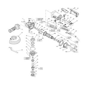 5-Inch Hp Angle Grinder With Paddle Switch And Brake Diagram and Parts List for 6117-31B C93A Milwaukee Angle Grinder