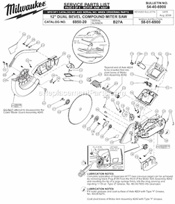 Part Location Diagram of 23-66-3035 Milwaukee Switch