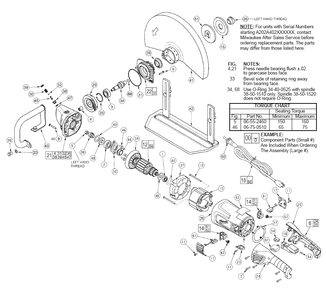 Fig-0 Diagram and Parts List for 6185-20  Milwaukee Saw