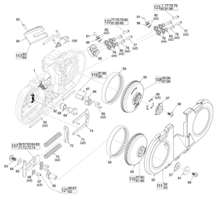 Fig-1 Diagram and Parts List for 2529-20 L96A Milwaukee Band Saw