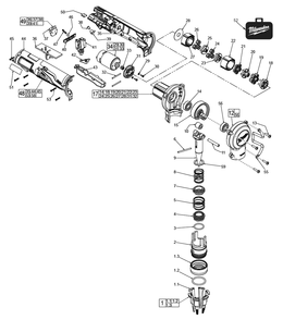 Part Location Diagram of 32-75-1595 Milwaukee Spindle, Steel