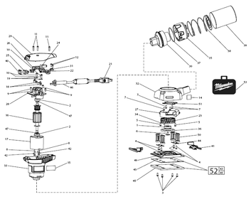Fig-0 Diagram and Parts List for 6020-21  Milwaukee Sander Polisher