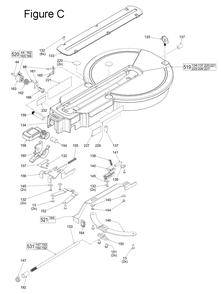 Fig-3 Diagram and Parts List for 2734-20 H17A Milwaukee Miter Saw