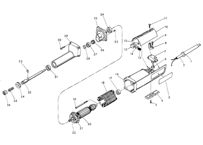 Part Location Diagram of 02-04-1201 Milwaukee Ball bearing 6001zz
