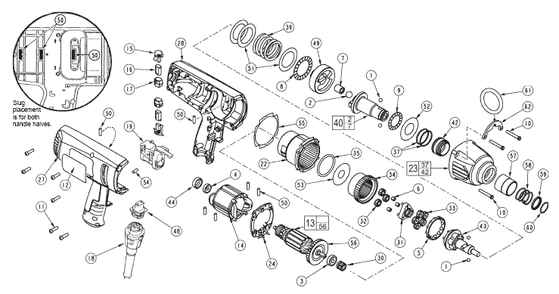 Fig-0 Diagram and Parts List for 9092-20  Milwaukee Impact Driver