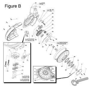 Fig-2 Diagram and Parts List for 2729S-20 L06A Milwaukee Band Saw