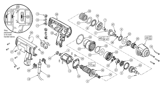 Part Location Diagram of 22-64-1220 Milwaukee Cord Set/9072-59A