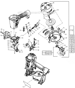 Page B Diagram and Parts List for 7120-21 SER A87A Milwaukee Nailer